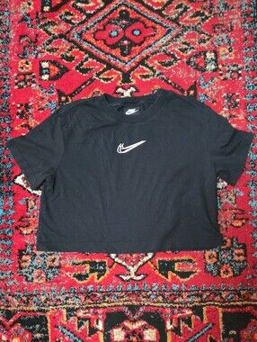 Nike Black Tee with White Swoosh Tag